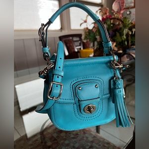 Coach 2013 #23706 Mini Willis in a Beautiful Bright Turquoise Blue!